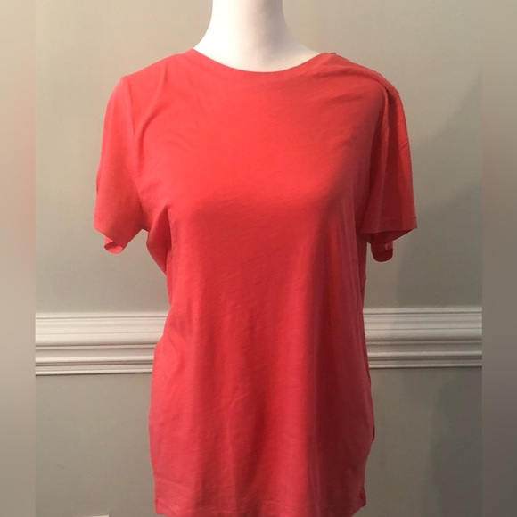 NWT, Vintage Slub Cotton Crewneck Tee in Guava Pink from JCrew (large) - Picture 3 of 10